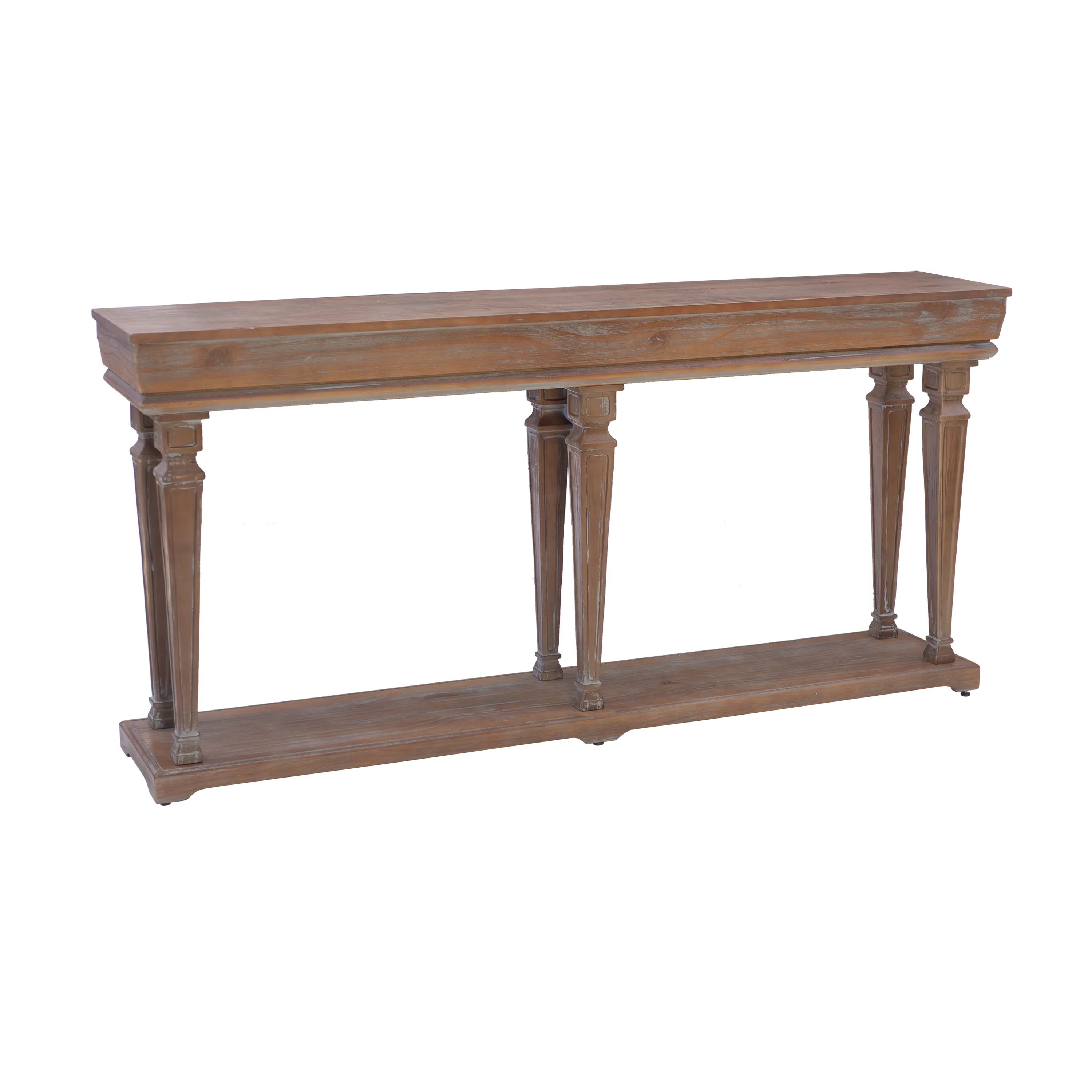 Benjamin Long Console Table, Weathered Driftwood