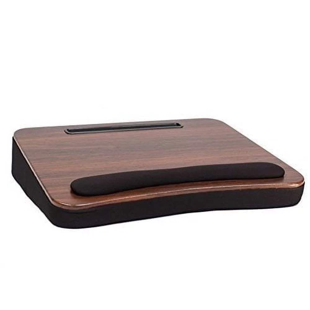 Sofia + Sam All Purpose Memory Foam Lap Desk - Wood Top - Black