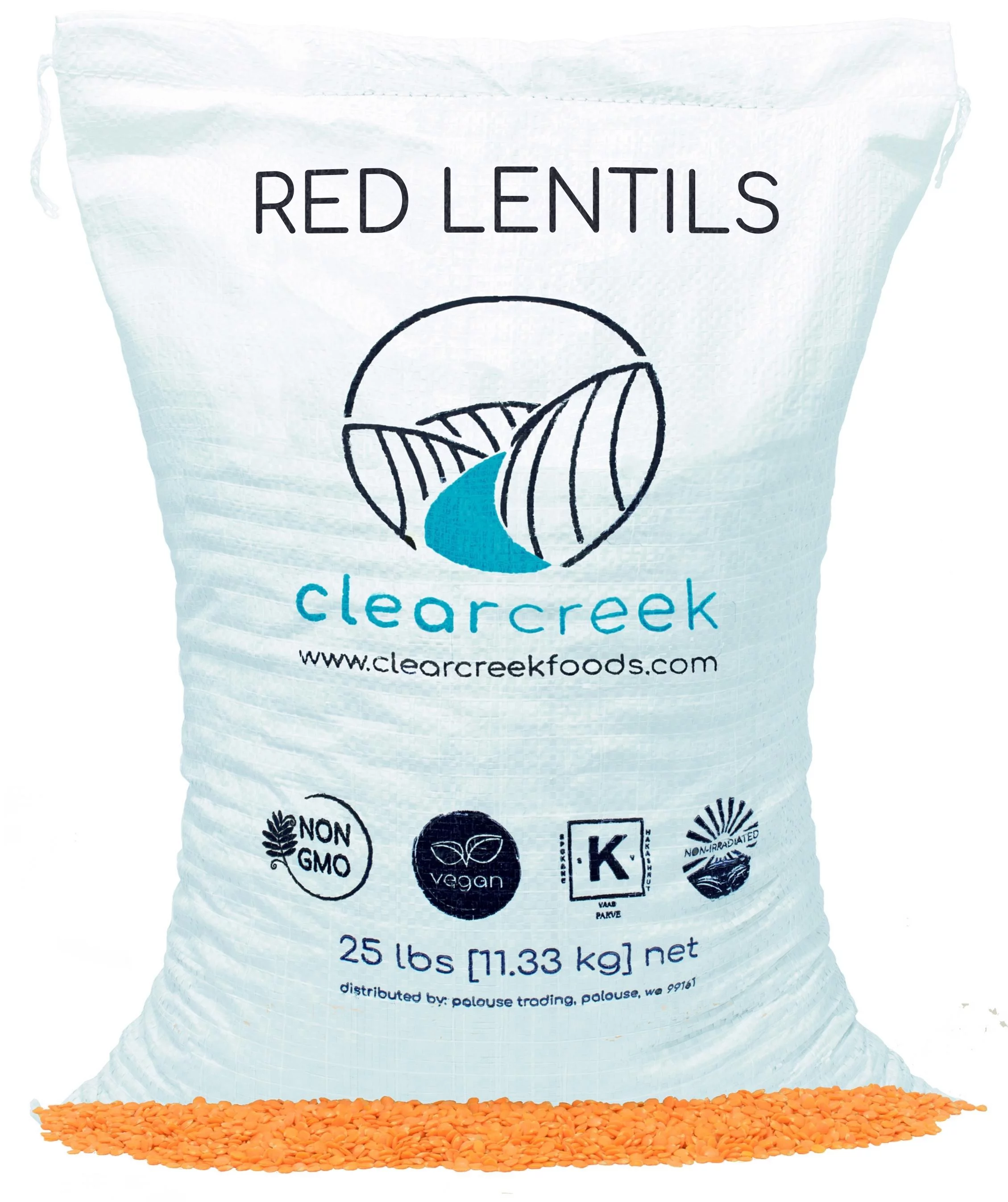 Idaho Red Lentils | 25 lbs | Non-GMO | Kosher | Vegan | Dried