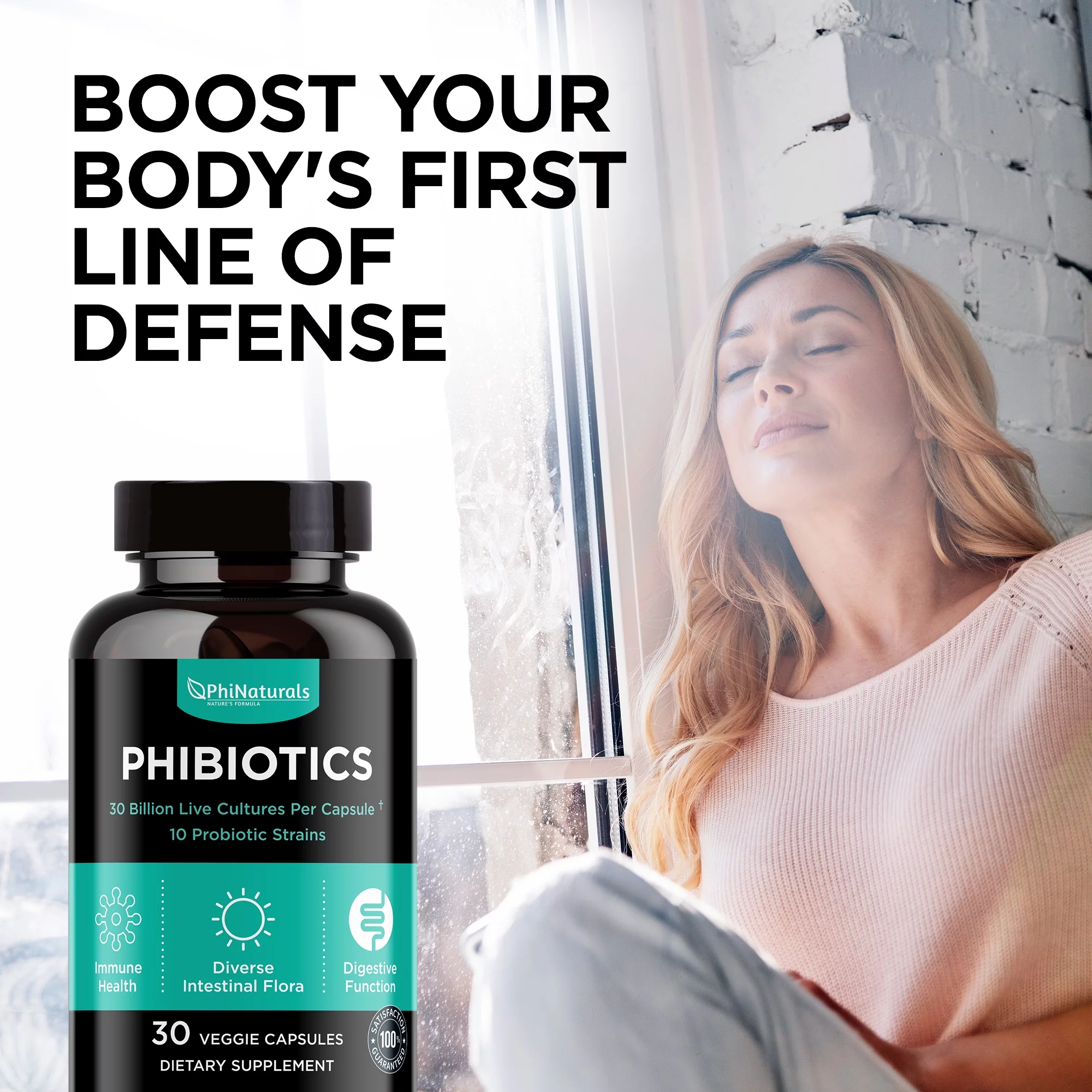 Probiotic (Pack of 3) Supplement by Phi Naturals