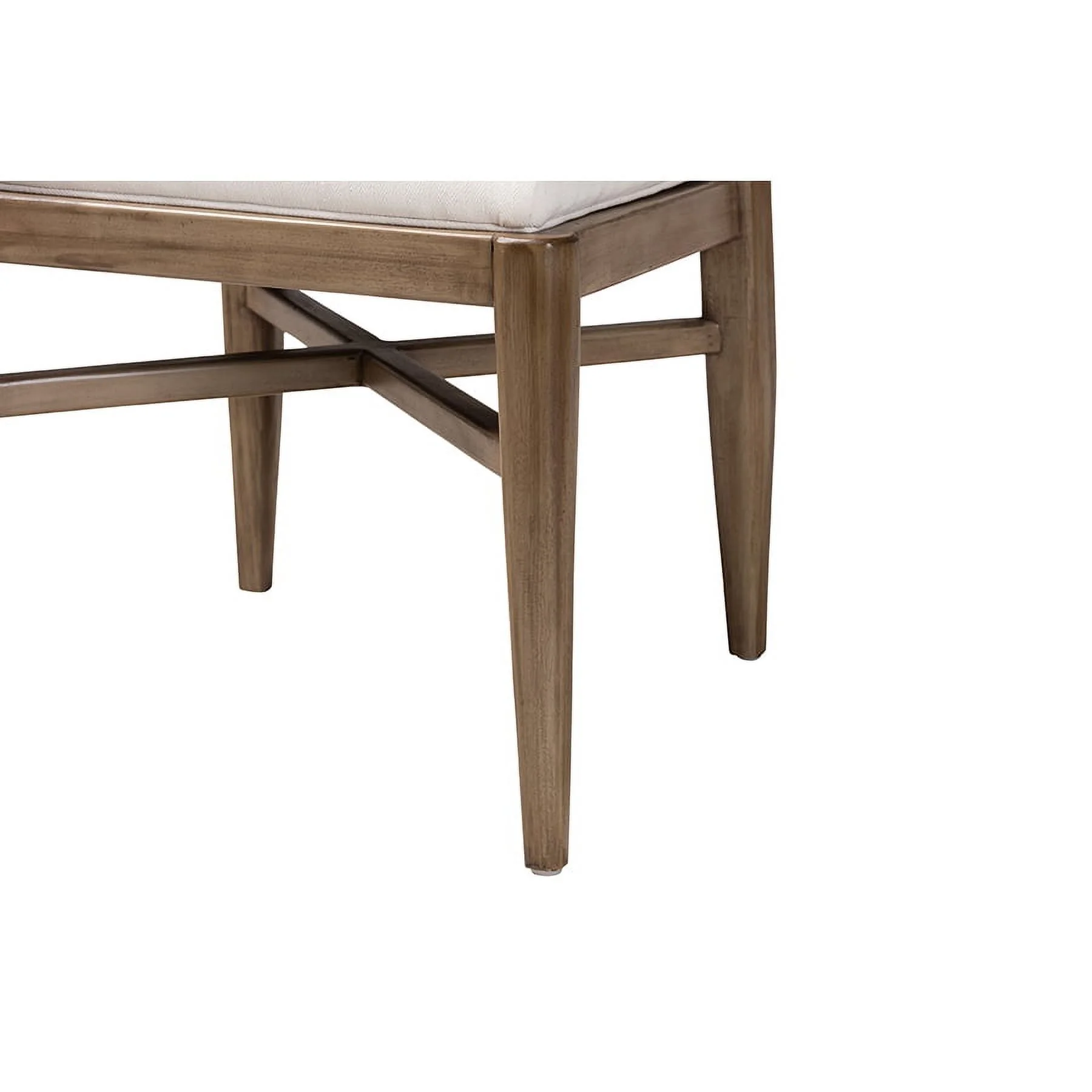 Baxton Studio Chloe Modern Bohemian Walnut Brown Finished Mahogany Wood and Natural Rattan Dining Chair