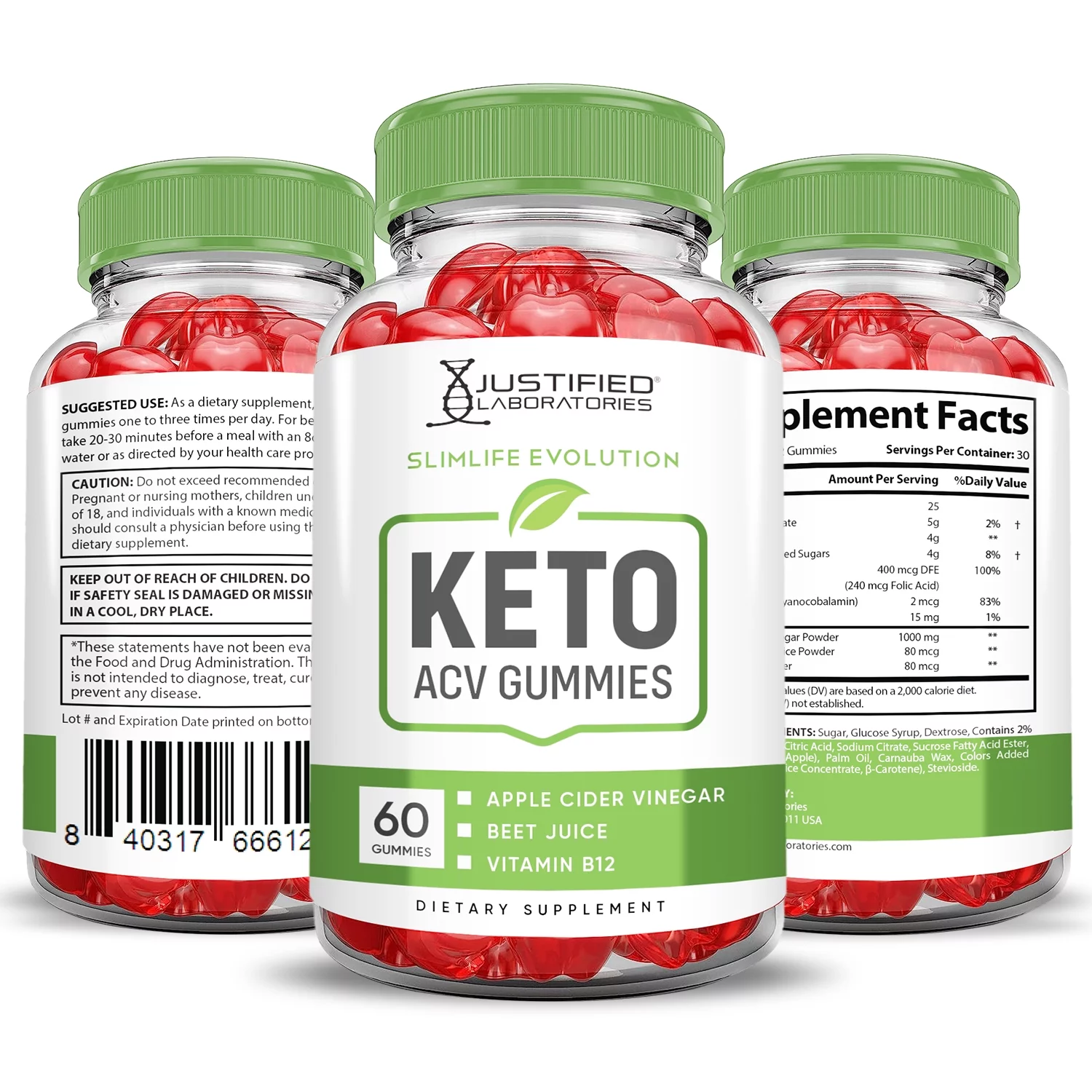 Slimlife Evolution Keto ACV Gummies 1000mg & Keto ACV Pills 1275MG Bundle