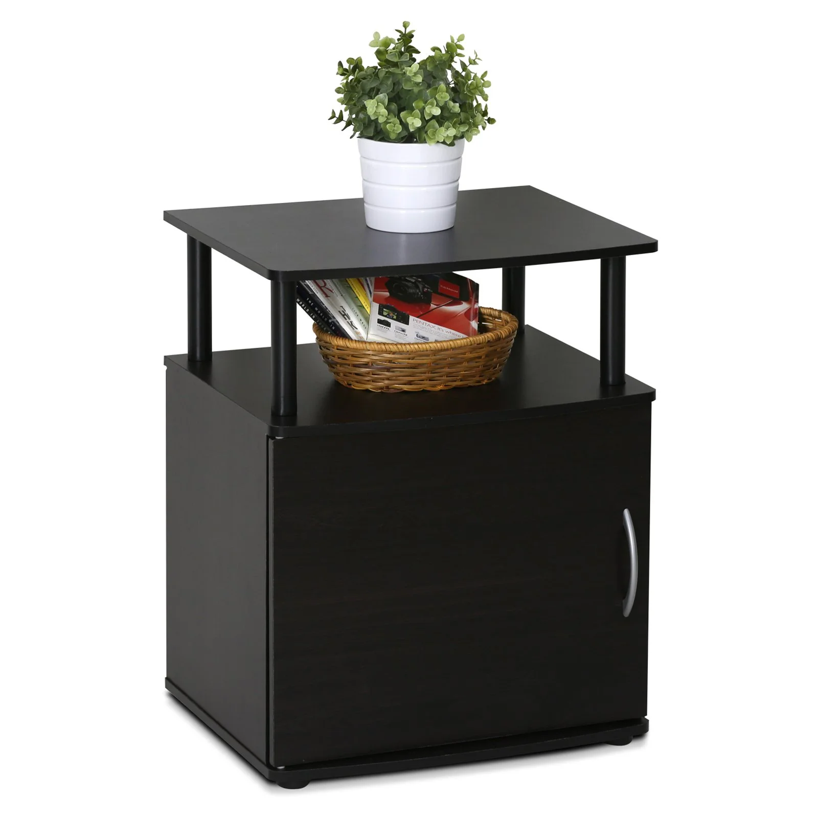 Furinno JAYA Utility Design End Table, Black