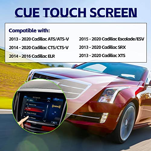 Gel-free CUE Touch Screen Display Replacement for 2013 2014 2015 2016 2017 2018-2020 Cadillac ATS SRX XTS CTS ESCALADE CUE Screen Replacement with Removal Tool Kit