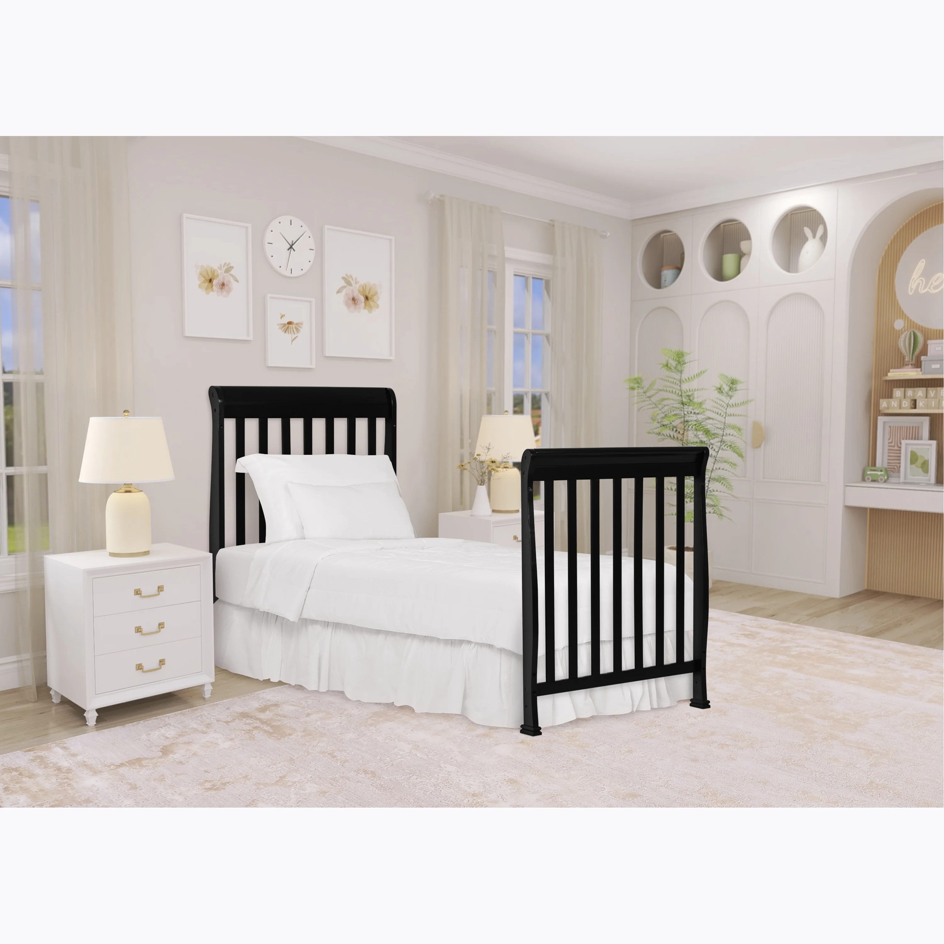 Dream On Me Violet 7-in-1 Convertible Crib Black