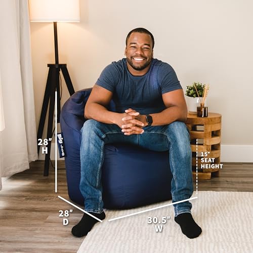 Big Joe Milano Lenox Denim Cobalt Beanbag Chair