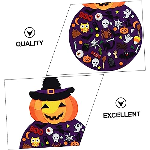 1pc Halloween Fireplace Mantel Tapestry Pumpkin Hanging Decoration Spiderweb Scarf Cover for Fireplace Window Door Reusable Felt Material for Spooky Halloween Decor