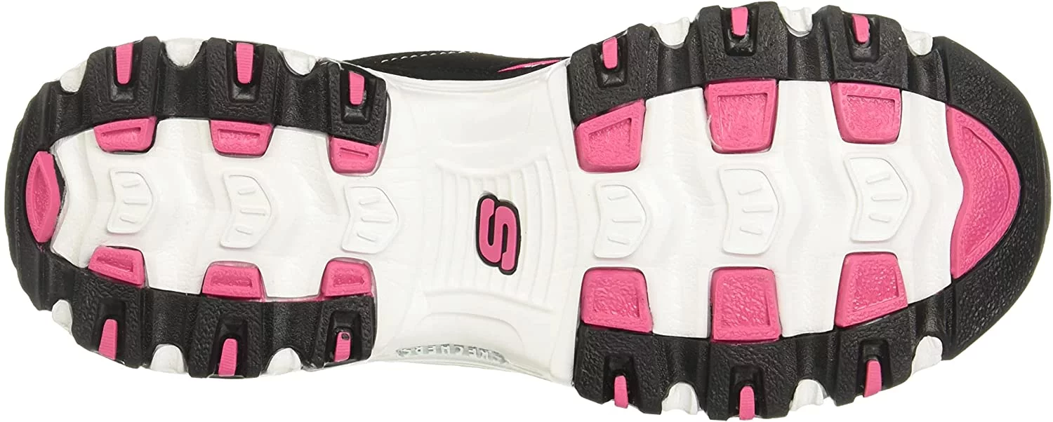 Skechers Women's DLites Interlude Sneaker Black/Pink 6 M US
