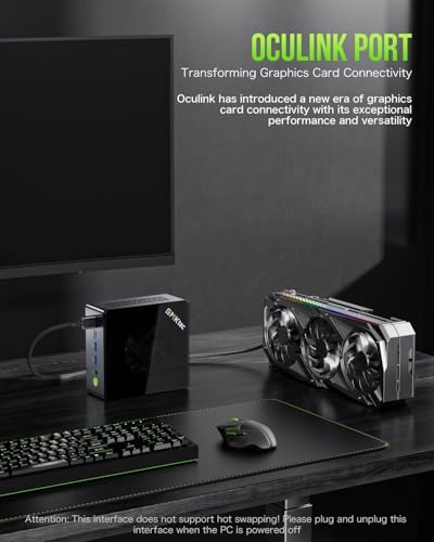 GMKtec Gaming Mini PC AMD Ryzen 9 8945HS (Turbo 5.1GHz) 32GB DDR5 2TB SSD, Computers PC Oculink, Dual NIC LAN 2.5G, WiFi 6, USB3.2, USB-C 4.0, BT5.2, DP, HDMI, Dual Fan Nucbox K11