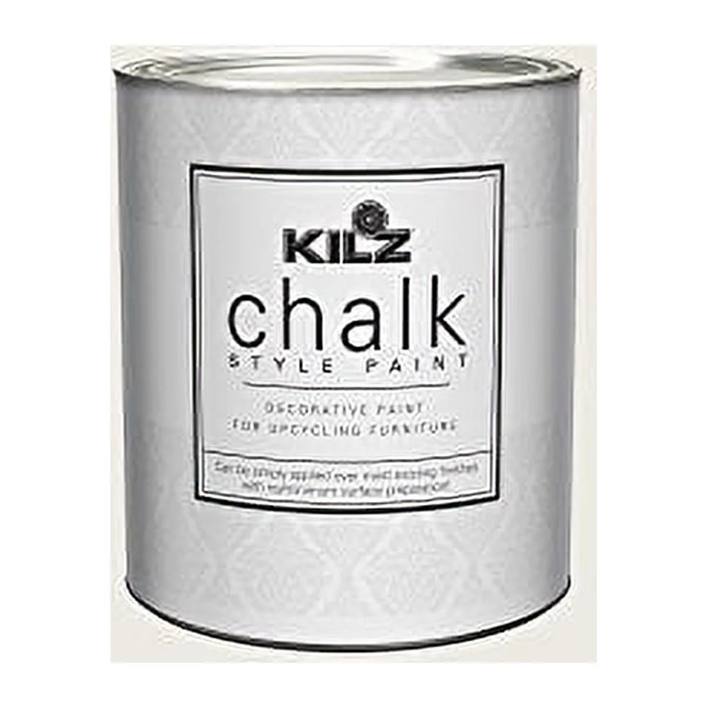 KILZ Chalk Style Paint, Interior, Ultra Flat, White, 1 Quart