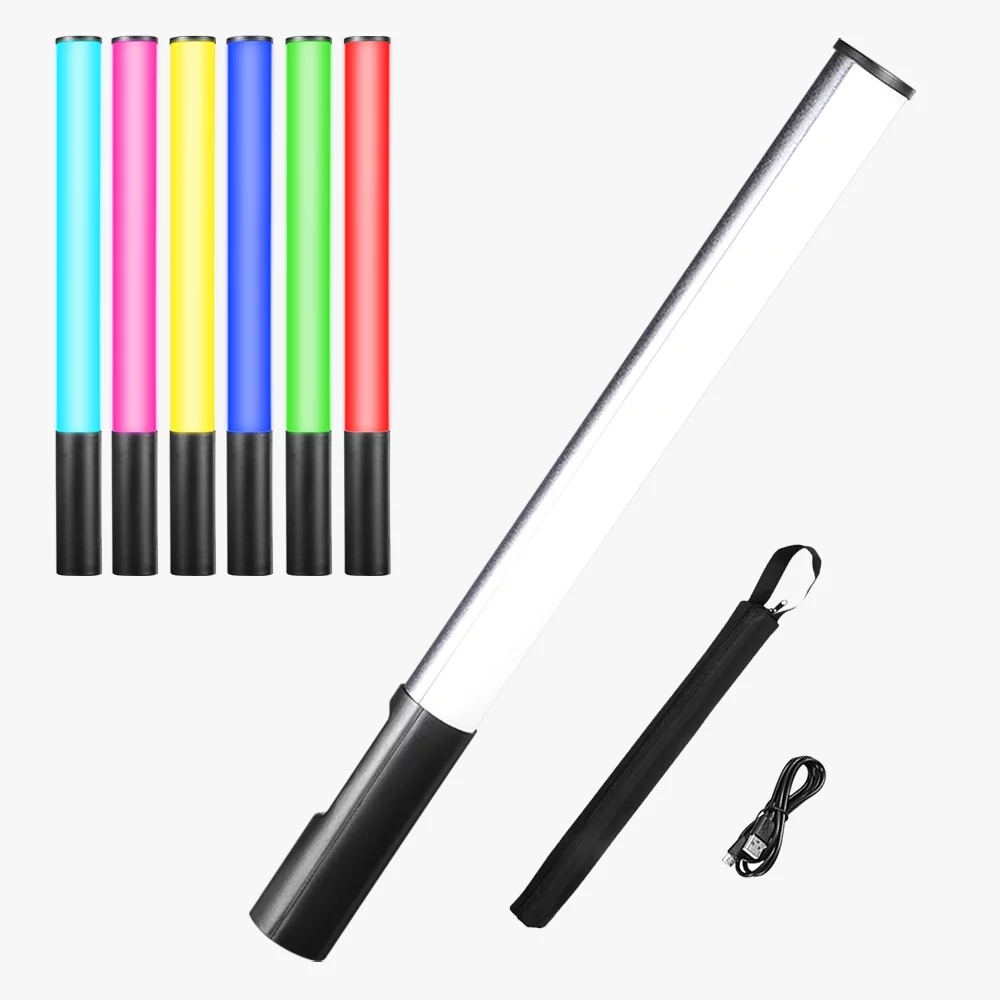 Andoer TC-209RGB LED Light TubePortable Fill Light Wand Stick with Adjustable Brightness, 6 Colors, and 12 Scene Effects for Photography Lamp