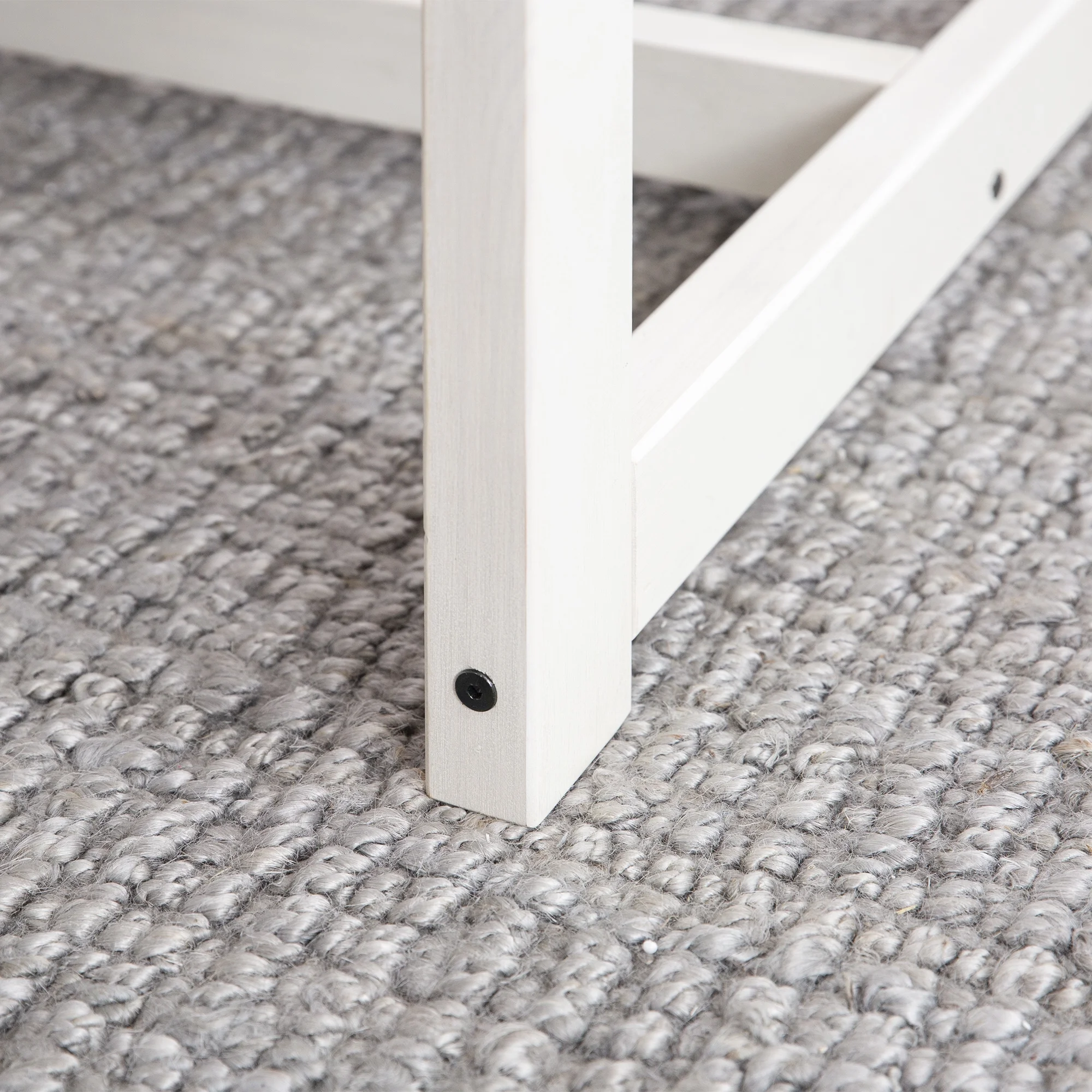 Walker Edison Modern Solid Wood Trestle Dining Table, Rustic Oak/White