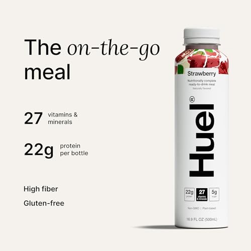 Huel Ready-to-Drink | Chocolate Meal Replacement Drink | High Protein Drink | Nutritionally Complete, Low Sugar, High Fiber, Plant Based, Vegan, Healthy | 20g Protein Per Bottle | 16.9 Fl Oz (12 Pack)