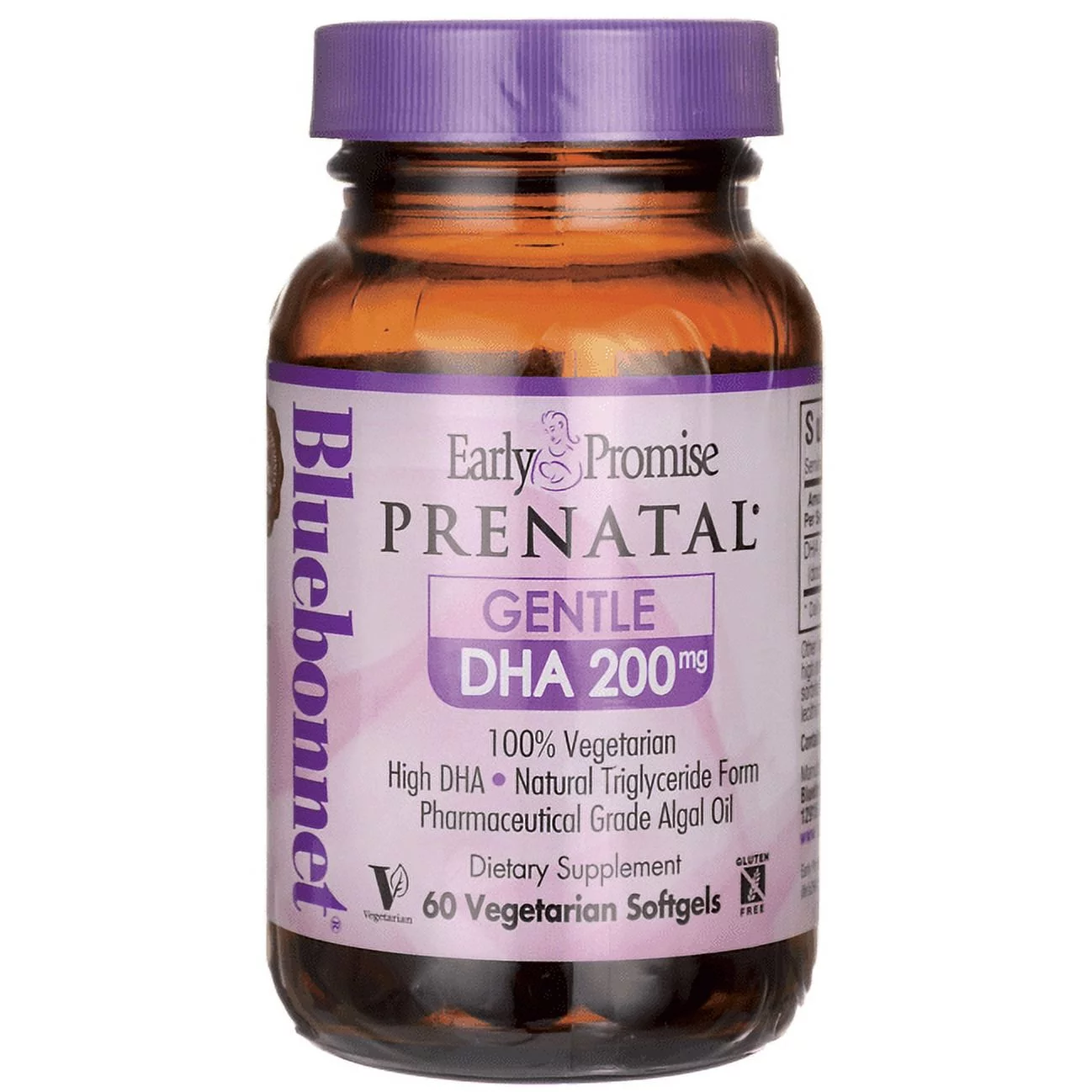 Bluebonnet early promise prenatal gentle dha 200 mg, 60 ct
