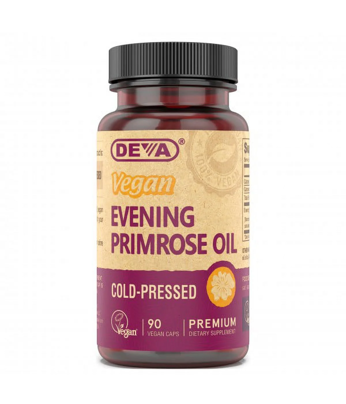 Deva Nutrition Vegan Evening Primrose Oil Vcaps - 90 Ea, 2 Pack