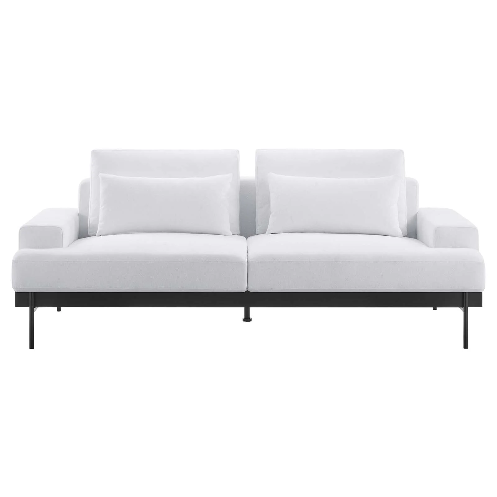 Modway Proximity Modern Style Upholstered Polyester Fabric Sofa in White
