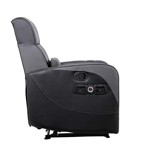 X Rocker Gamma Recliner Gaming Chair, 2.1 Bluetooth Audio System, Headrest Mounted Speakers, Built-in Footrest and Cupholder, 718001, 34.84