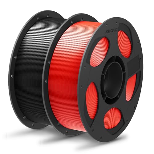 ANYCUBIC PLA+ 3D Printer Filament Bundle, PLA Plus 1.75mm Dimensional Accuracy +/- 0.02mm, Fit Most FDM 3D Printers, 1KG Spool, 2KG Gray+Gray
