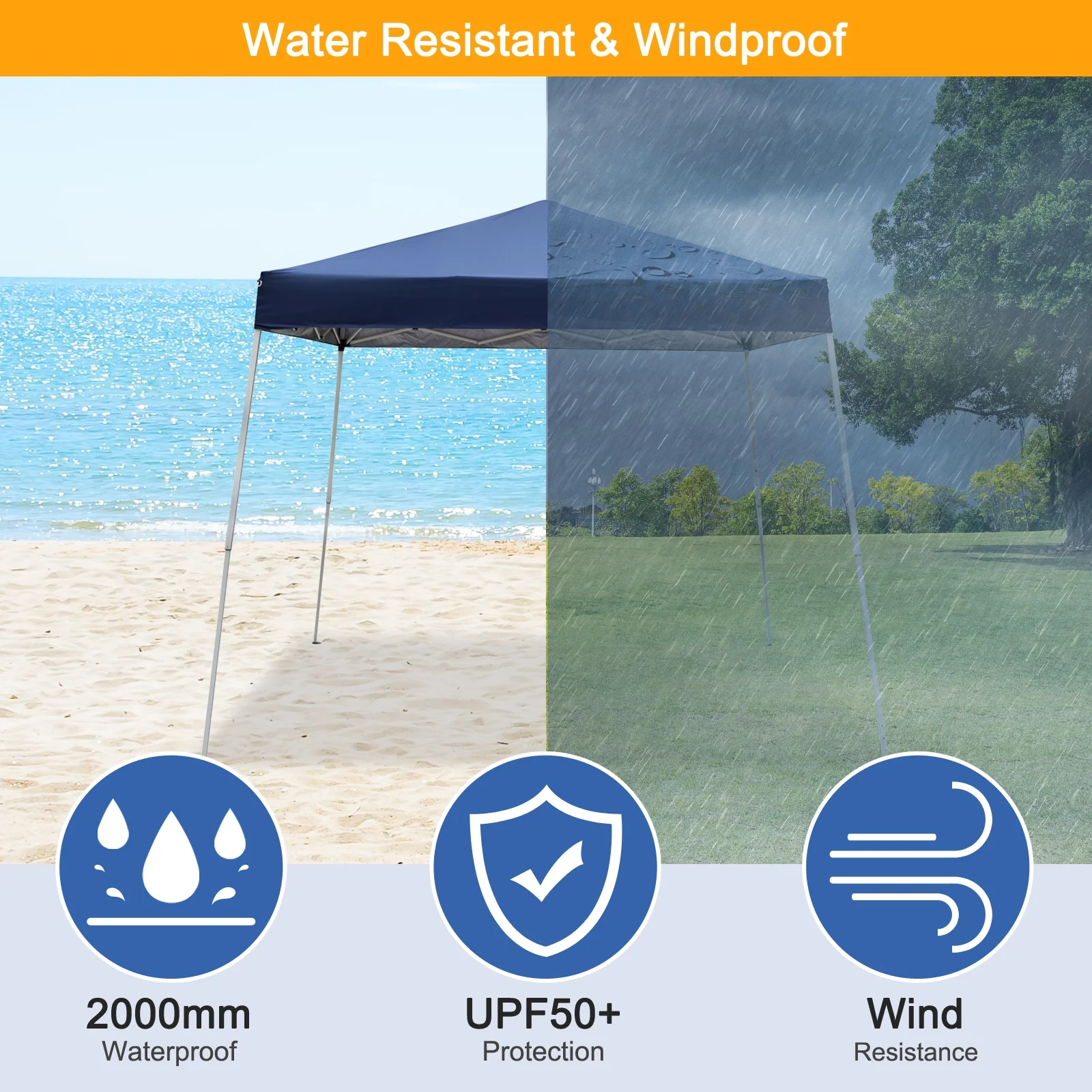 Ktaxon 10ft x 10ft Base/8ft x 8ft Top  Ez Pop up Anti Uv Patio Tent Folding Gazebo Backyard Canopy Sun Shade