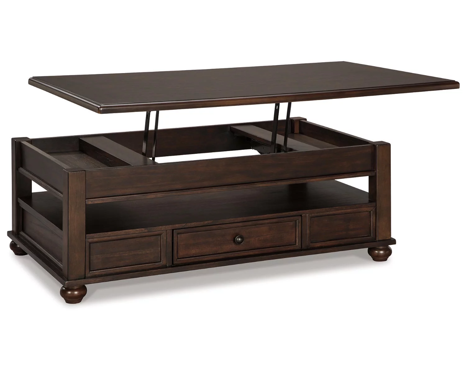 Signature Design by Ashley Casual Barilanni Coffee Table with Lift Top Dark Brown