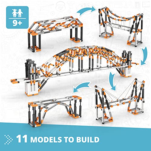 Engino- STEM Toys, Structures, Buildings & Bridges, Building Toys for Kids 9+, STEM Projects, Creative Engineering Kit, Gifts for Boys & Girls (9 Model Options)