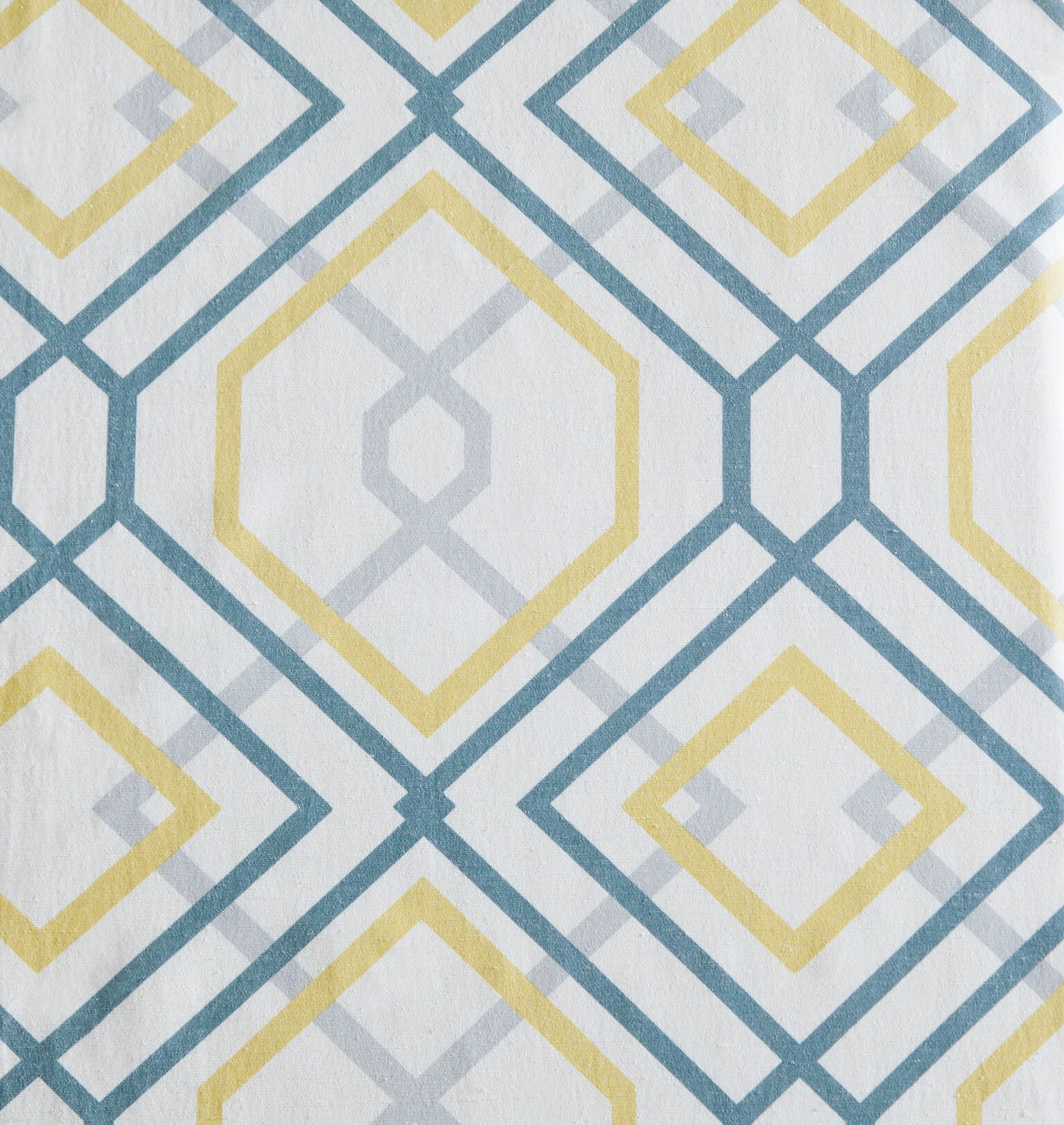 VCNY Home Complete 4 Pc. Geometric Grommet Top Curtain Set - Yellow/Gray 84 in. Long