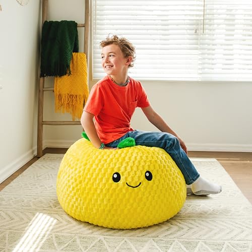 Big Joe Classic Bean Bag Chair, Sapphire Smartmax, Durable Polyester Nylon Blend, 2 feet Round