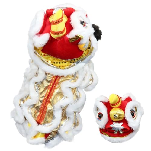 Dog Dragon Costume Cute Soft Dance Dog Costumes Fun Dog Clothes with Beast Horn Chinese New Year Cat Dog Costume for Dogs Pet Dragon Dance Clothing for Holiday & Cosplay, XL,Dog Clothes