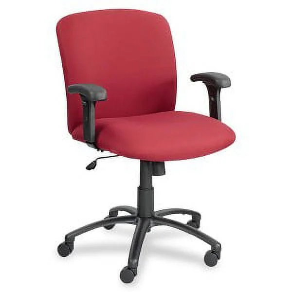 Safco Uber Big and Tall Mid Back - Chair - swivel - polyester - burgundy
