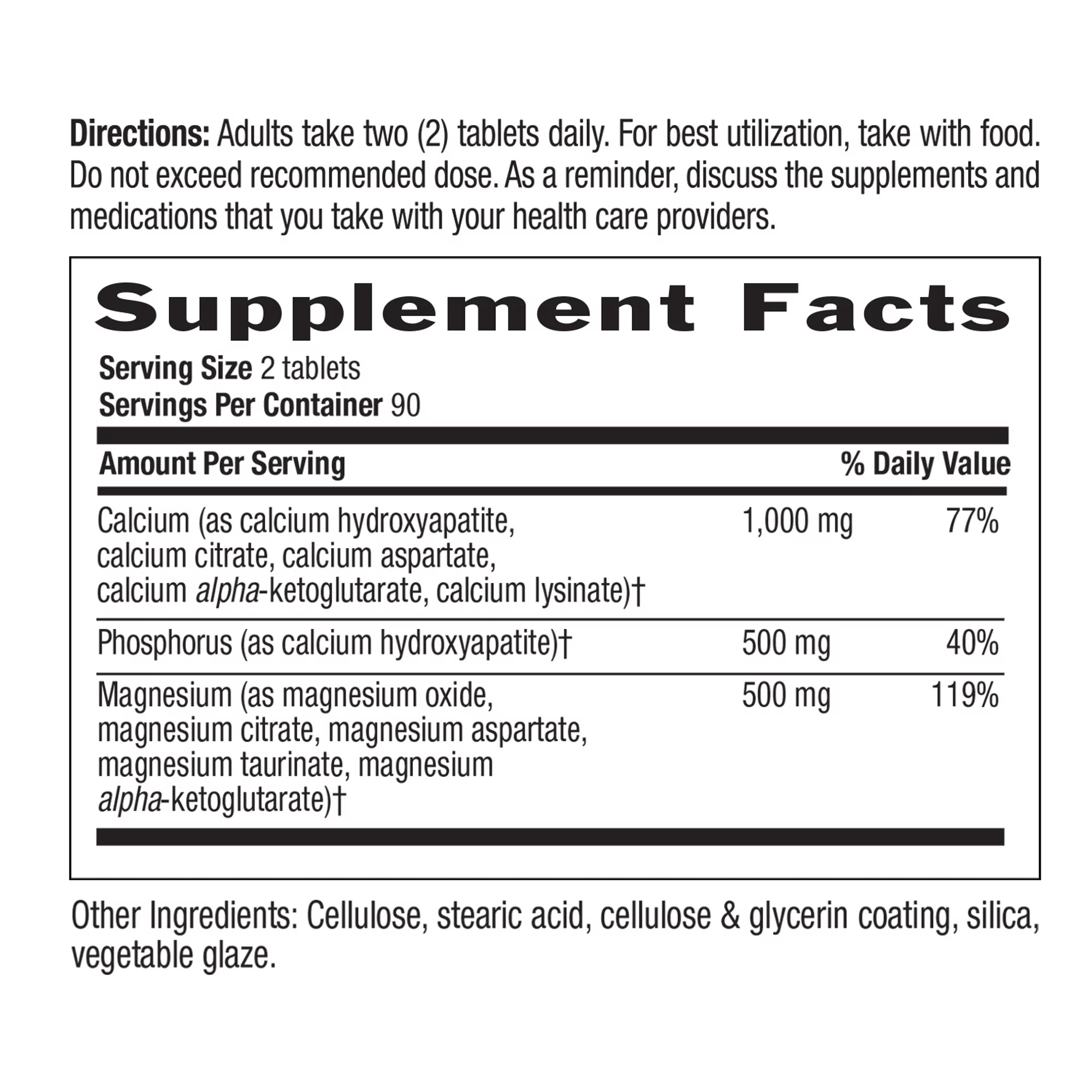 Country Life Target-Mins Calcium-Magnesium Complex, 1,000 mg, 180 Tablets (500 mg per Tablet)