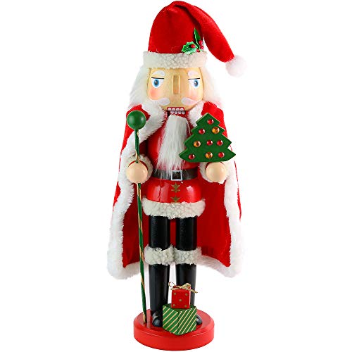 Ornativity Christmas Santa Claus Nutcracker - Holiday Wooden Xmas Nutcracker Santa Figure Home Decoration 13.5