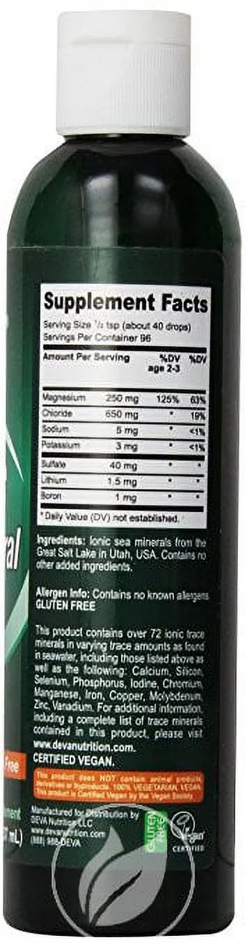 (3 Pack) Deva Vegan Trace Mineral Drops 8oz