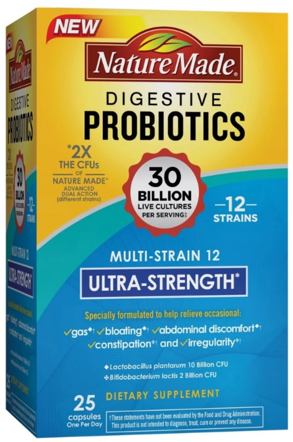 Nature Made Ultra Strength Probiotic Capsules, 25 ea (Pack of 6)
