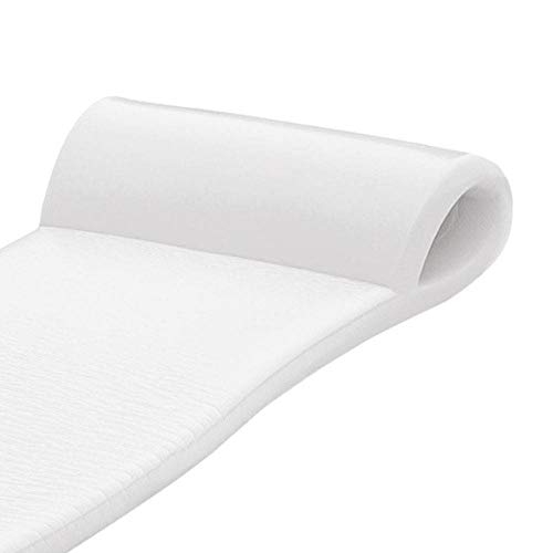 TRC Recreation Sunsation Vinyl Coated Foam Swimming Pool Float Mat Adult Lounger with Built-in Roll Pillow