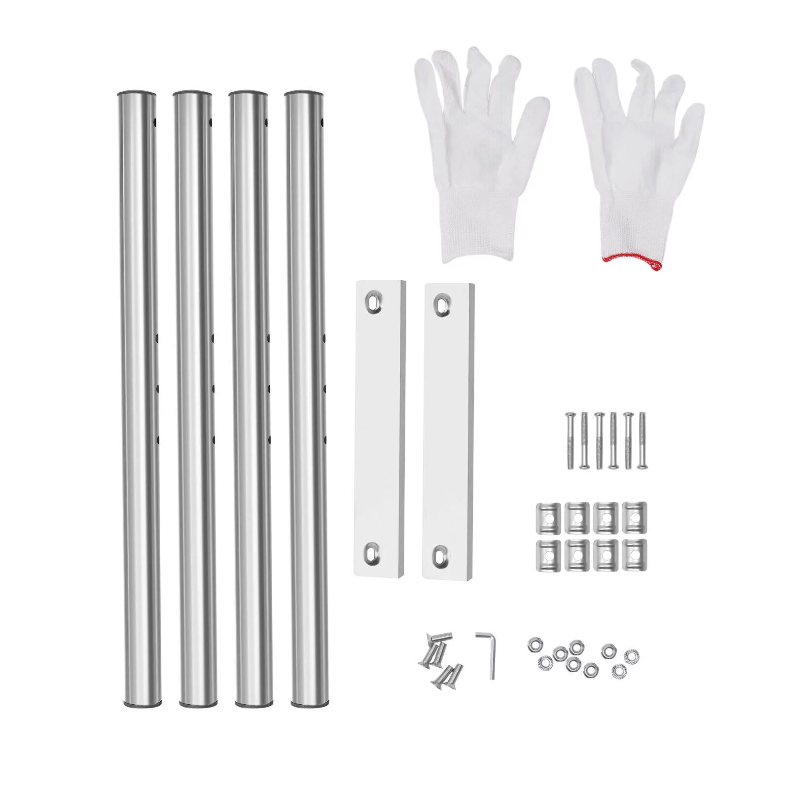 Commercial Stainless Steel Kitchen Prep Table Double Overshelf - 150*30*60cm