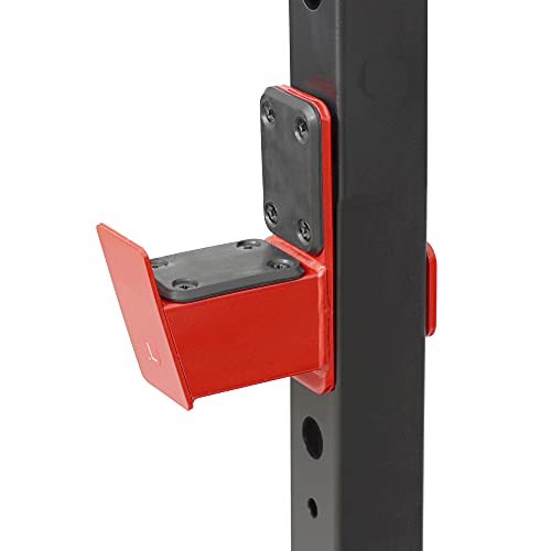 Sunny Health & Fitness Power Cage and Squat Rack In High Weight Capacity with J-Hooks, Adjustable Pull Up Bar, Weight Plate Holders, Resistance Band Posts