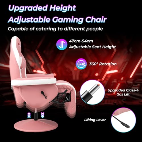 Goplus Massage Gaming Chair, Racing Style Gaming Recliner w/Adjustable Backrest and Footrest, Ergonomic High Back PU Leather Computer Office Chair Swivel Game Chair w/Cup Holder and Side Pouch