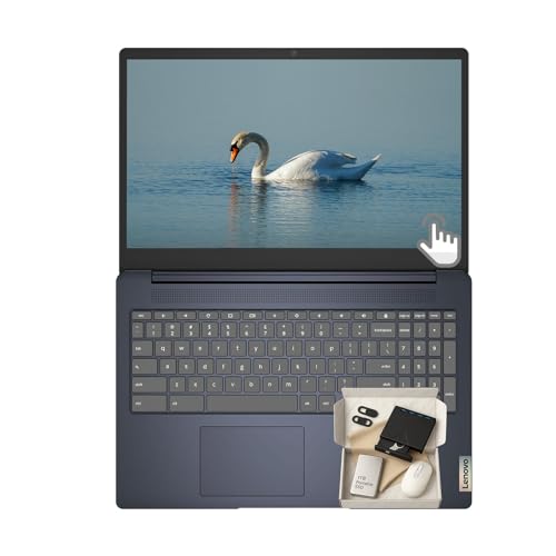 Lenovo Ideapad 3i Chromebook Laptop, 15.6 Inch FHD IPS Touchscreen Display, Intel Pentium Quad-Core Processor, 4GB RAM, 256GB Storage(128GB eMMC+128GB Micro SD), WiFi, Bluetooth, ChromeOS