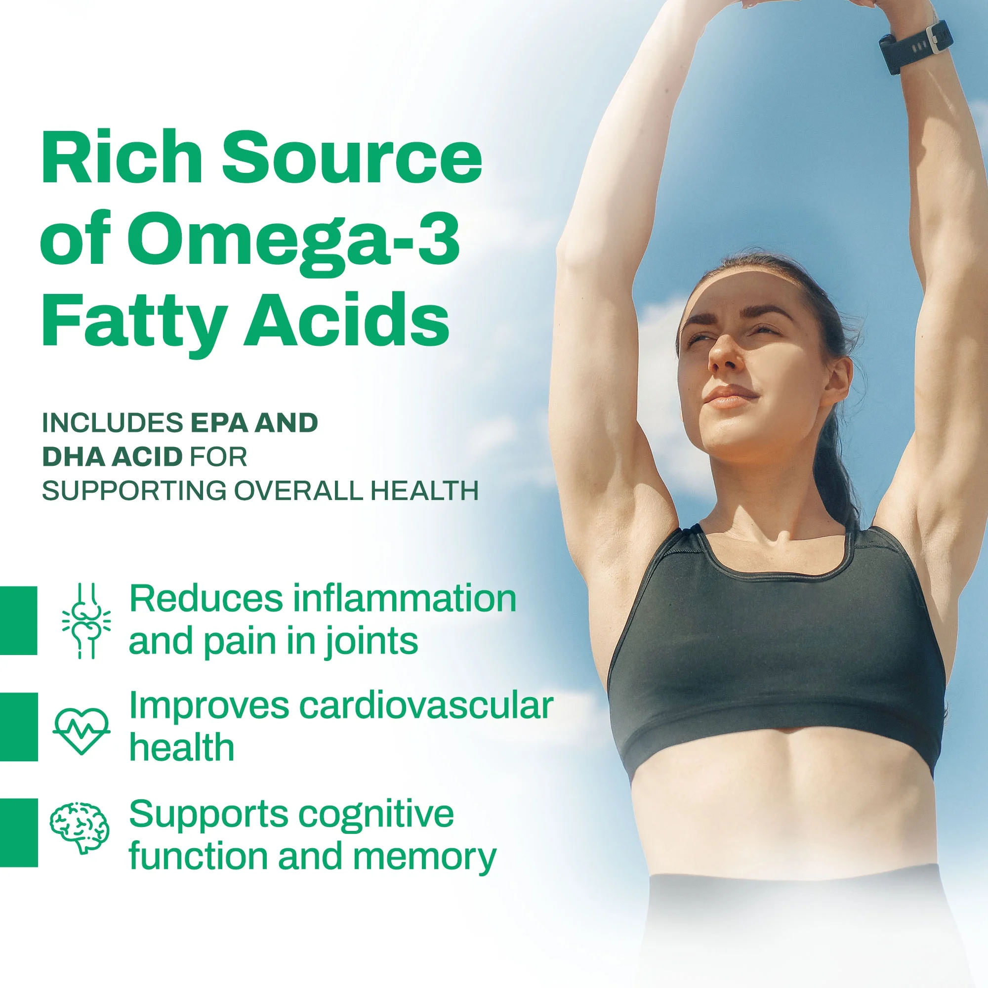 Vitasave Omega 3 Fish Oil Supplement, 3000mg Fish Oil, 120 Softgels