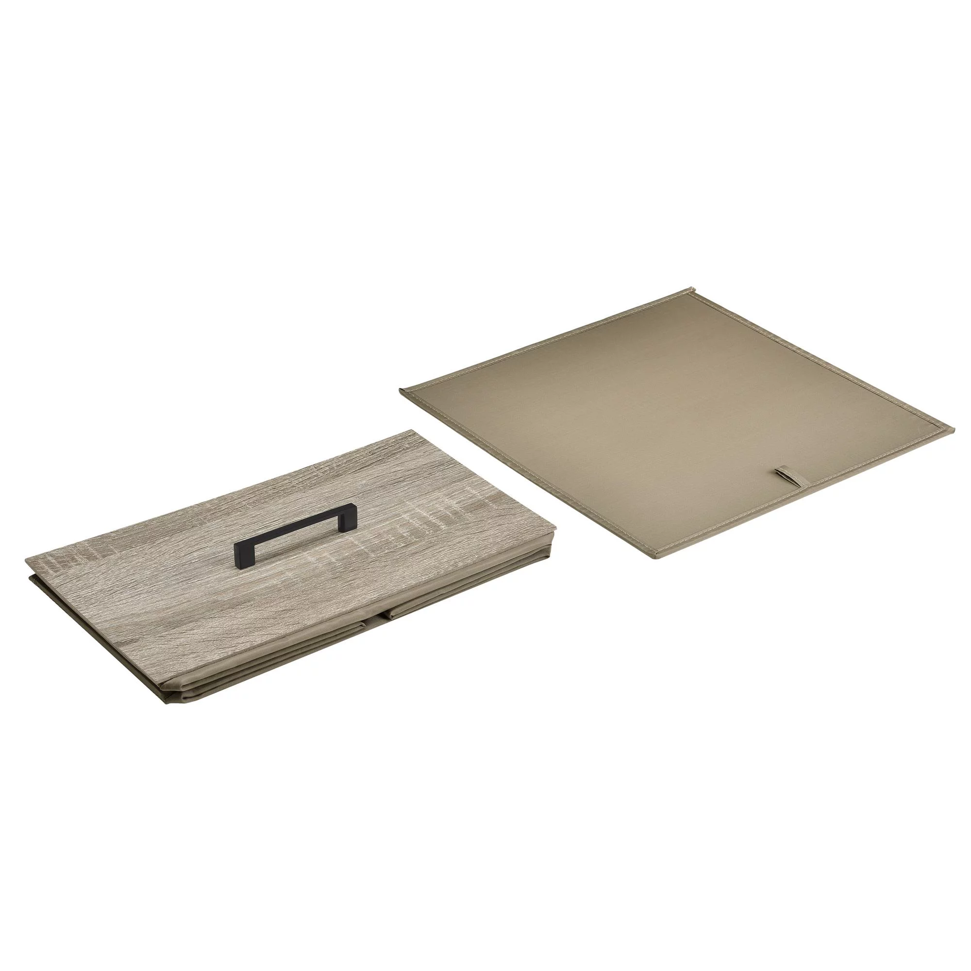 Ameriwood Home Landon Bookcase with Bins, Sonoma Oak/Gunmetal Gray