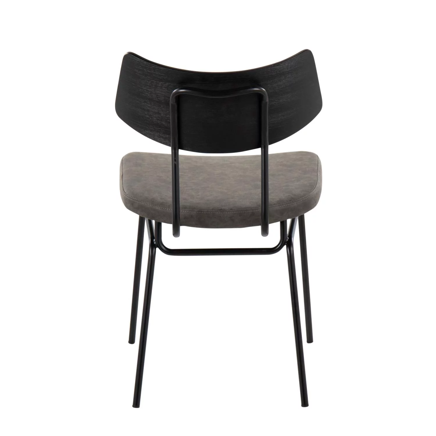 Lumisource Walker Set Of 2 Chair With Black Metal Finish CH-WALKER BKGY2