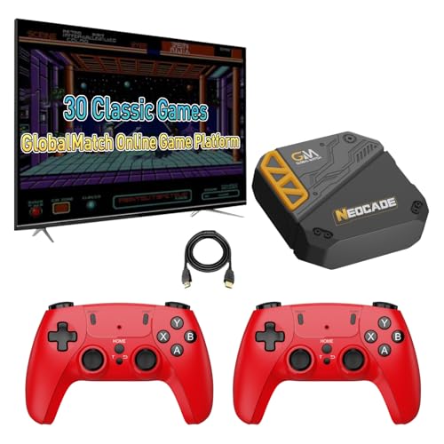 NEOCADE Retro Gaming Console - Built in 30 Officially Licensed Games & 9 Emulators, 30000+ Classic Games, HDMI, Dual 2.4G Wireless Controllers, Plug & Play TV Video Gaming Console