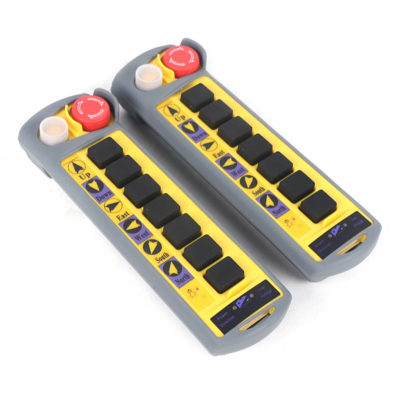 Fichiouy Industrial Wireless Lifting Machine 6 Channel 2 Speed Control Hoist Crane Radio Remote Control System 2 Transmitter CD, MD