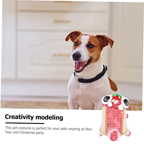1pc Clothes for Pets Pet Hoodie Jacket Winter Clothes Dance Lion Dog Coat Suit New Year Dog Jacket Cat Winter Hoodies Dance Lion Costume The Cat Polyester The