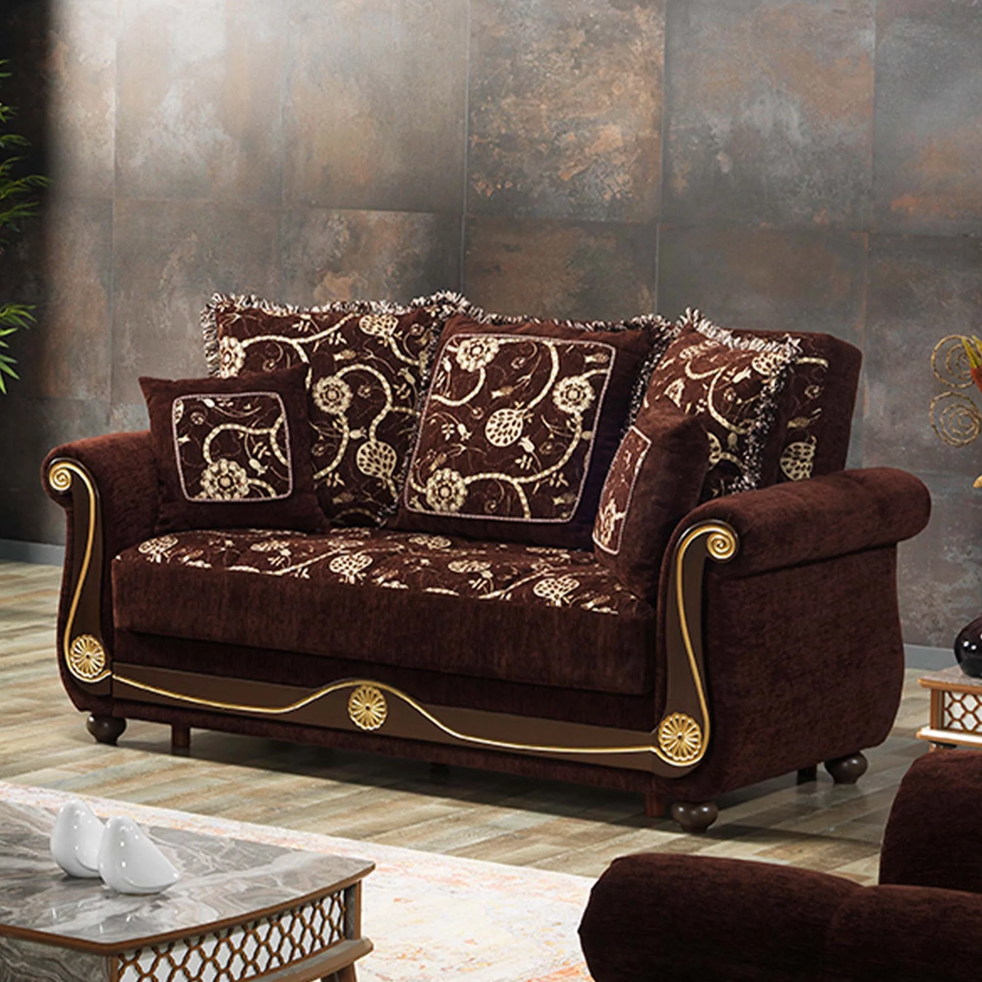 AMERICANA LOVESEAT BROWN