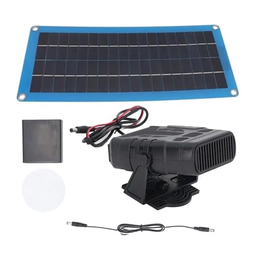 Solar Heater for Chicken Coop, 30W Solar Powered Heater with Overheat Protection for Drying Heating Pet House Warm Wind Gear, Chicken Coop