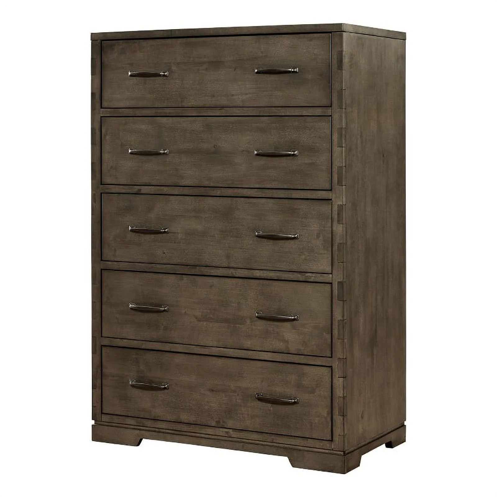 Westwood Design Dovetail 5-Drawer Contemporary Wood Chest in Graphite Gray