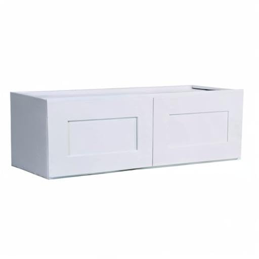 Brookings Shaker Unassembled Bridge Wall Kitchen Cabinet W3018, 30 W x 12 D x 18 H, Painted White with Sherwin Williams®, Solid Wood – Design House, 561662