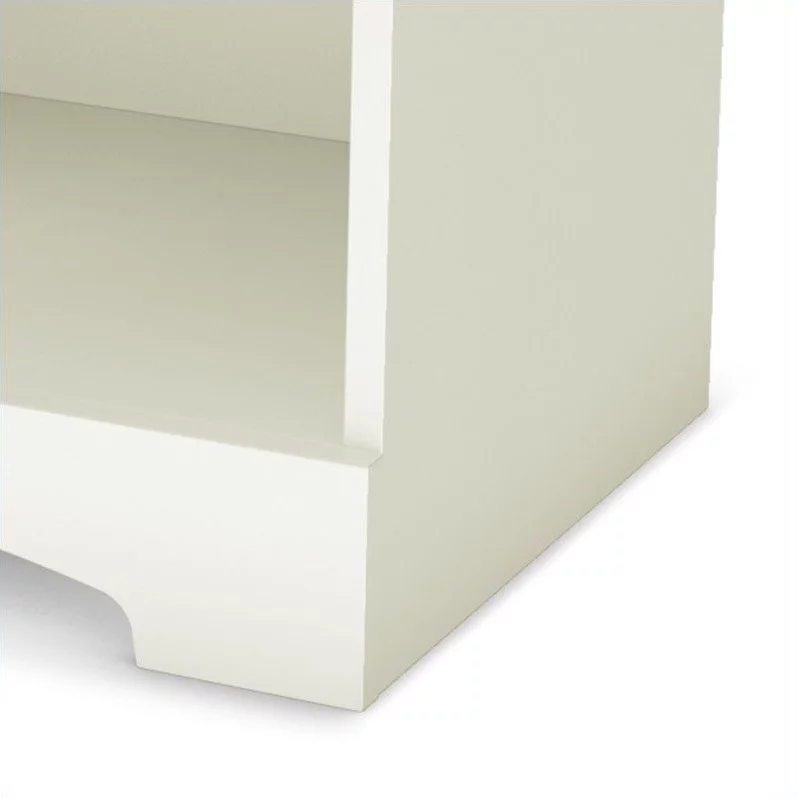 Home Square 2-Piece Set with Nightstand and 5-Drawer Chest in Pure White Finish