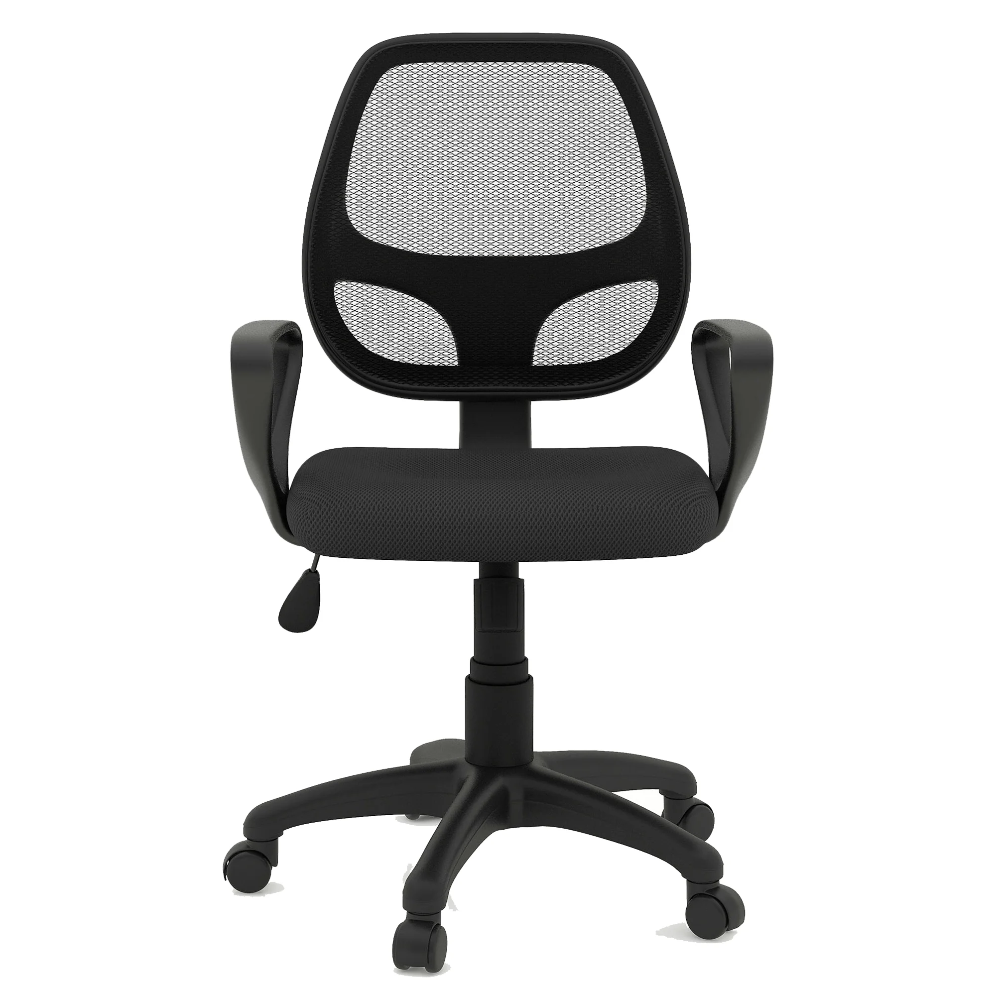 24/7 Shop At Home Cadz Contemporary Fabric Adjustable Office Chair in Black